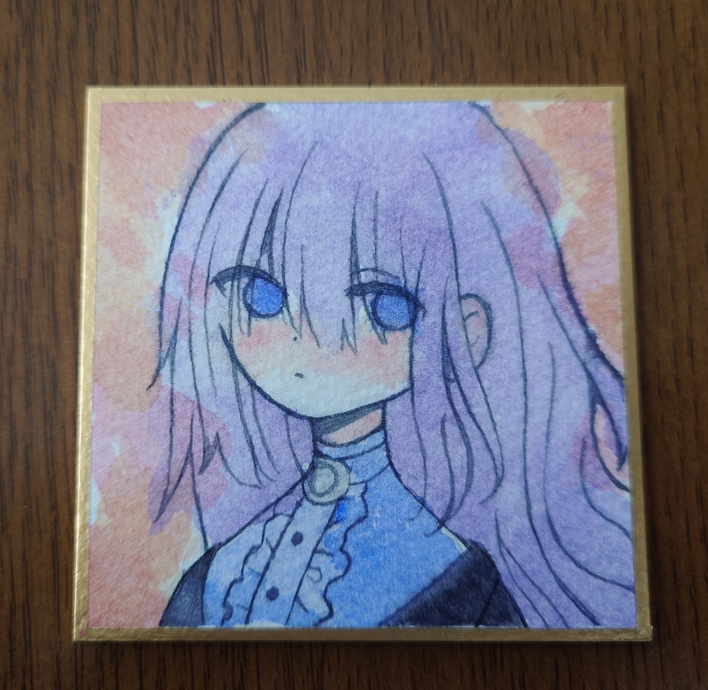 豆色紙原画/アンニュイな女の子