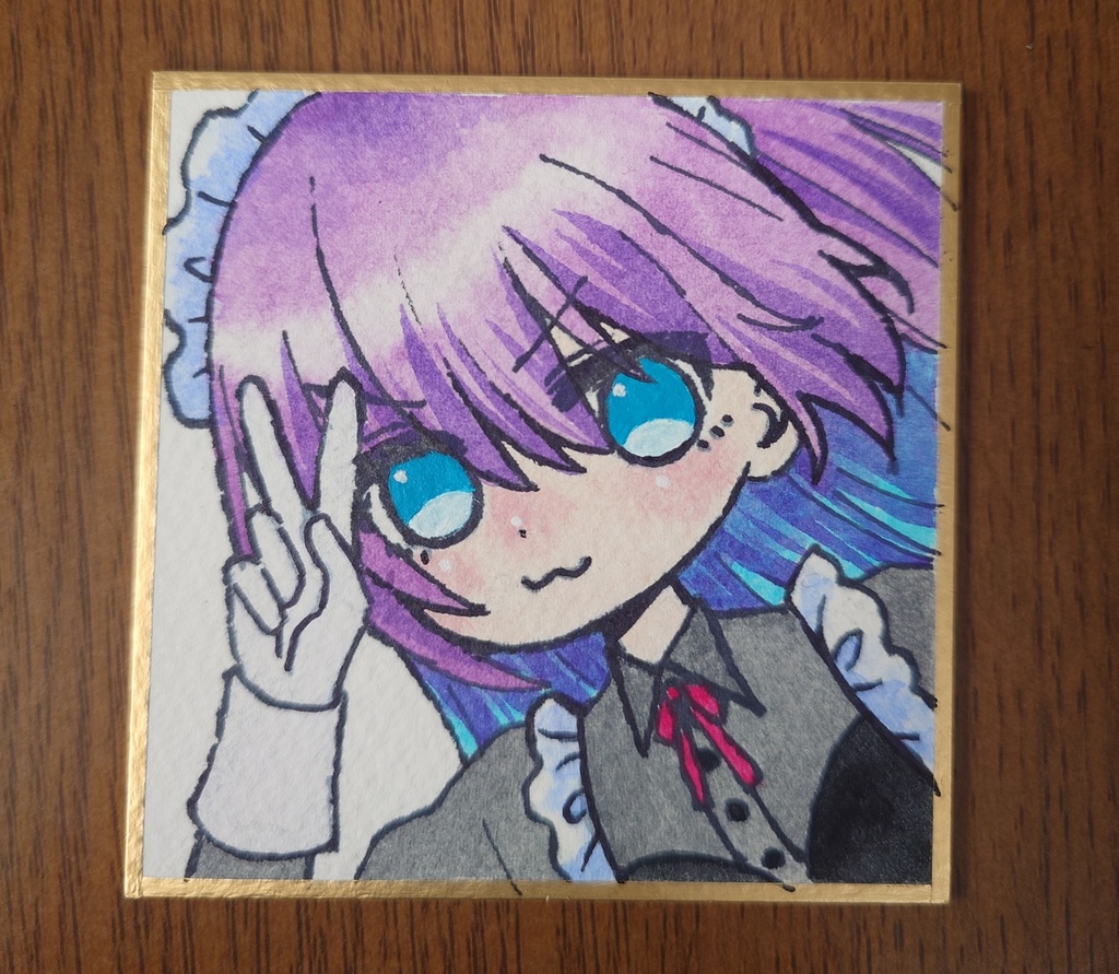 豆色紙原画/メイドちゃん