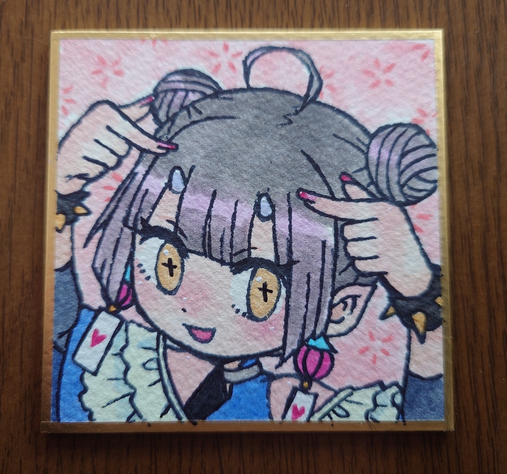 豆色紙原画/鬼娘