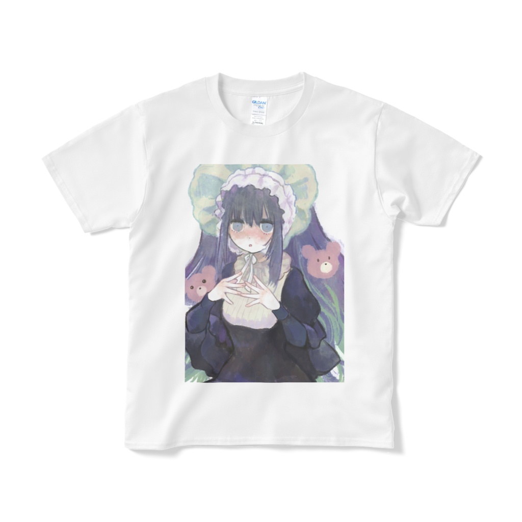 くまと女の子のTシャツ