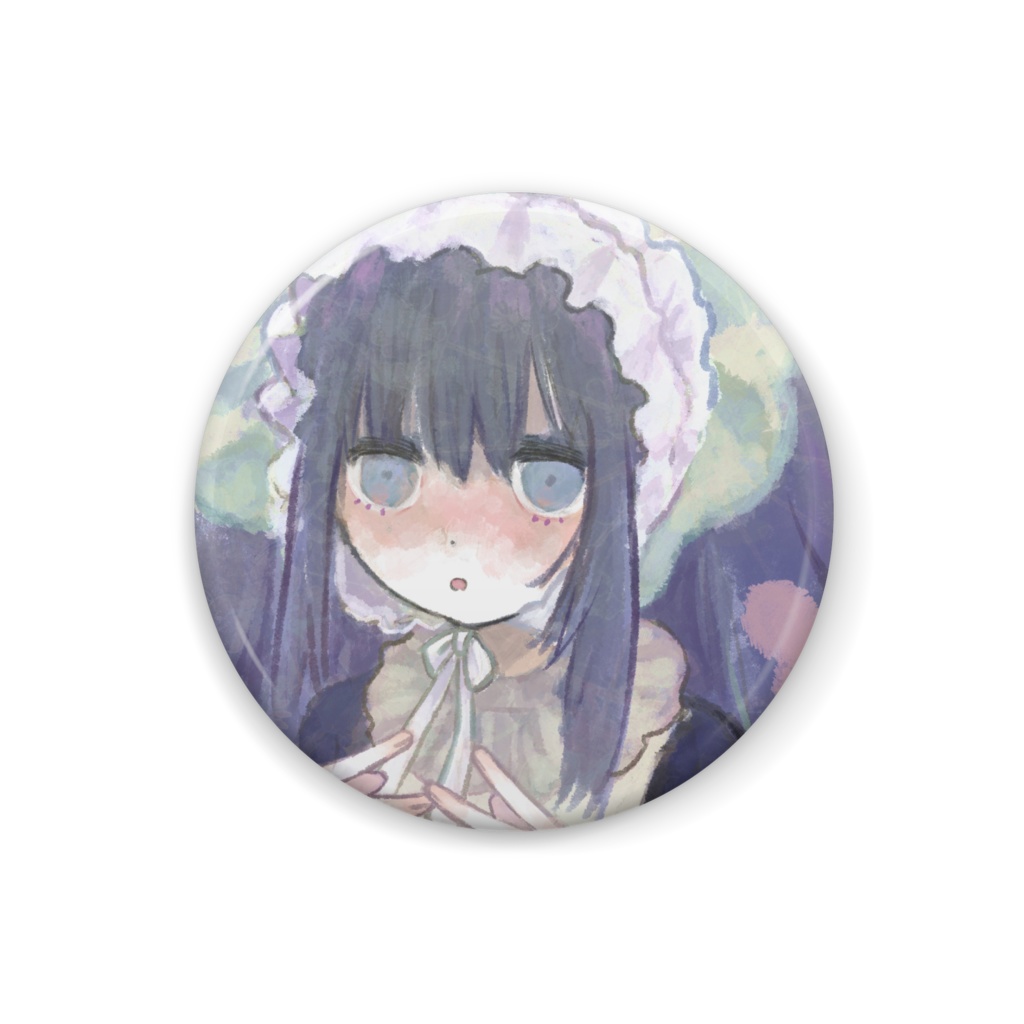 女の子とくまちゃんの缶バッジ