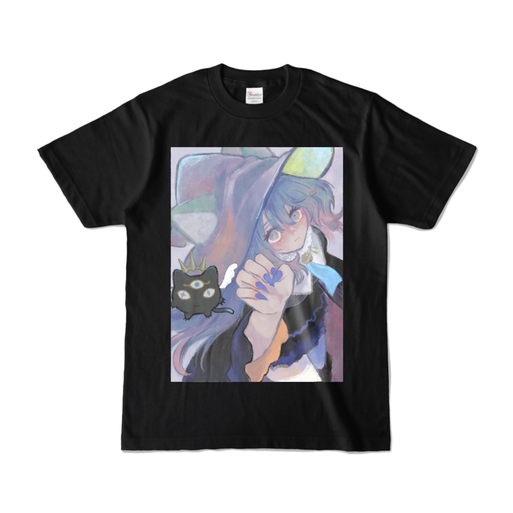 猫的生物と女の子のTシャツ