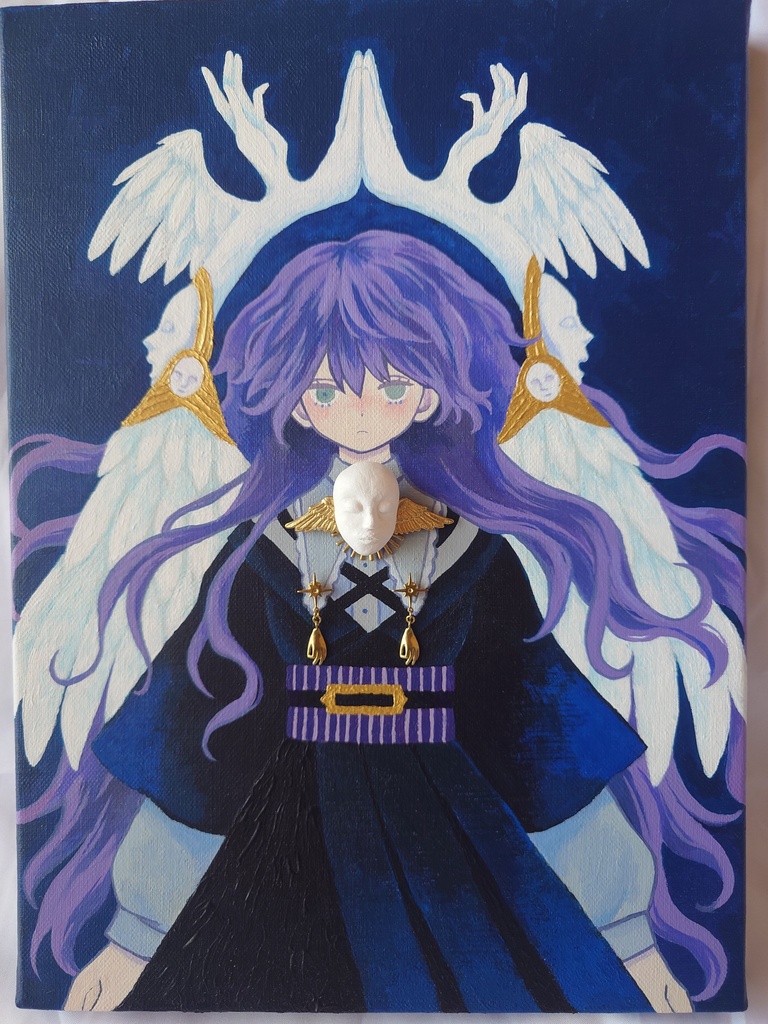 【神々しき闇】/F4キャンバスイラスト