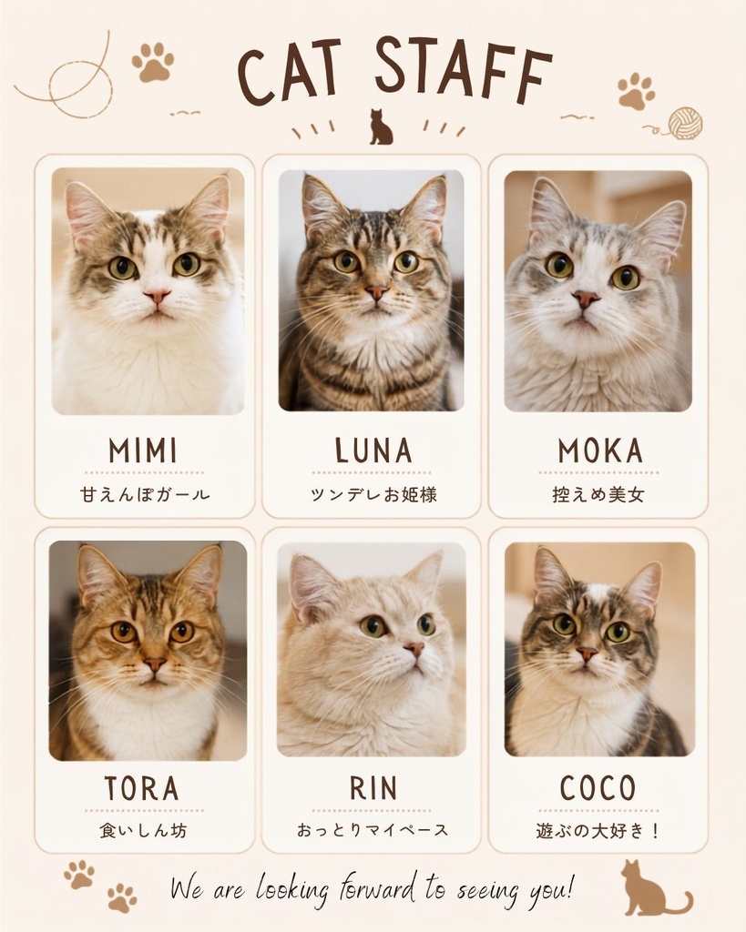 【Canva編集可能】猫カフェver Instagramテンプレート10枚