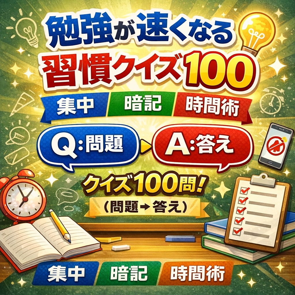 勉強が速くなる習慣クイズ100