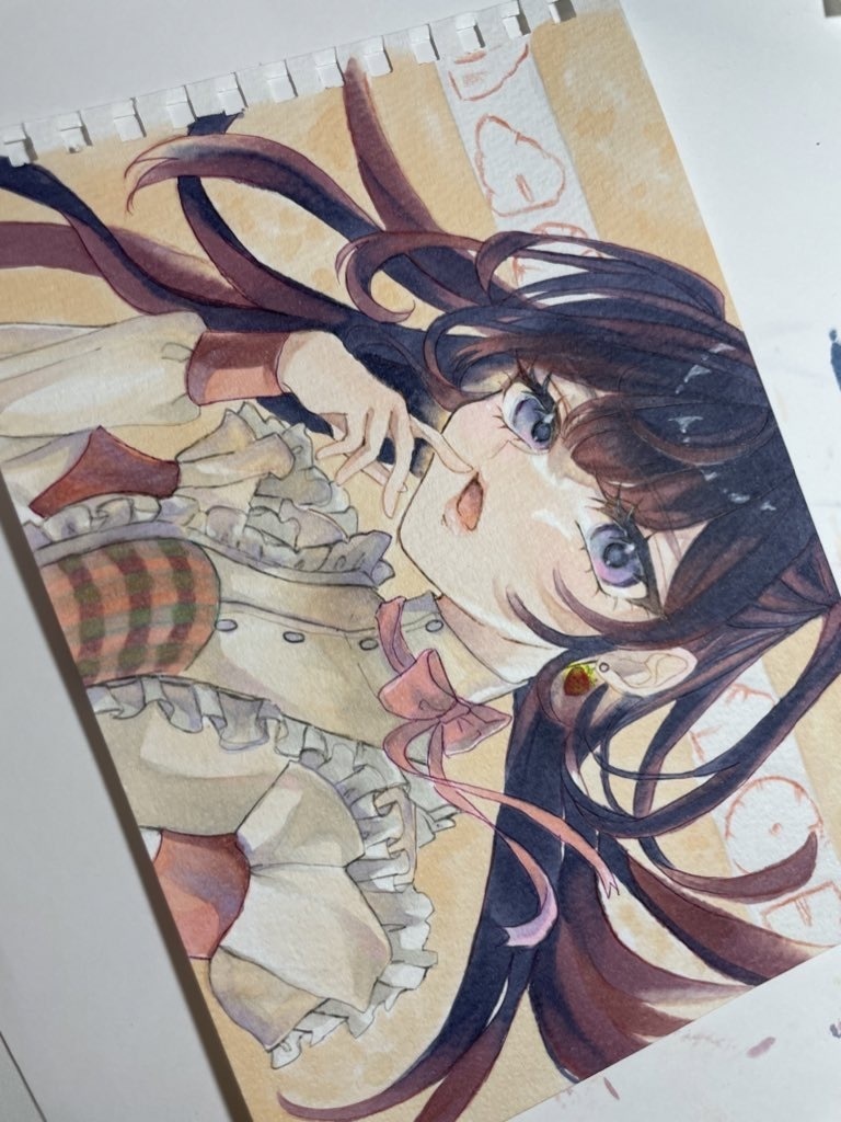 【イラスト原画】ショートケーキ