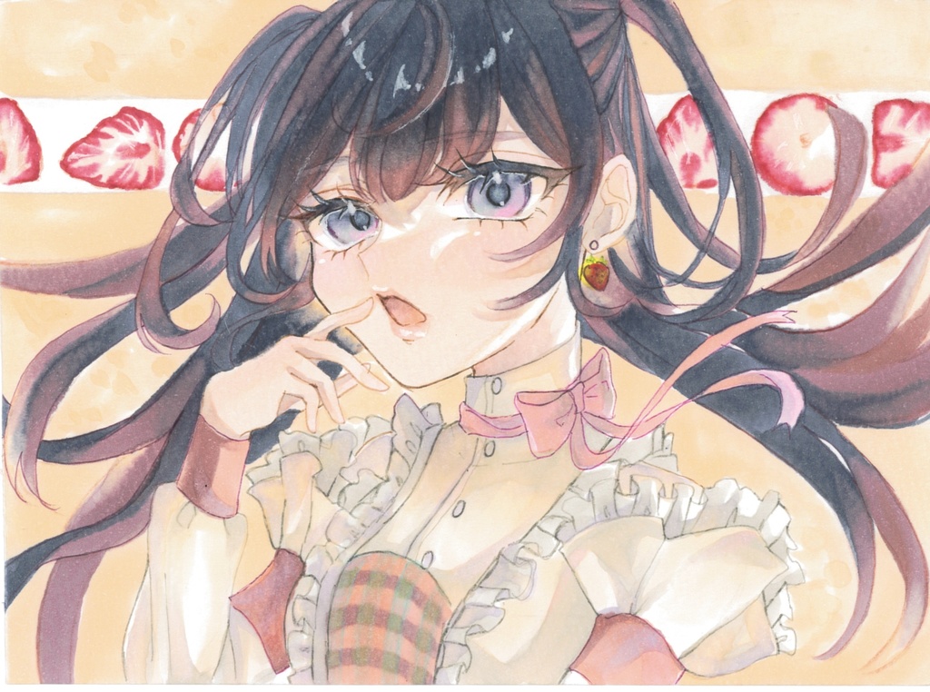 【イラスト原画】ショートケーキ