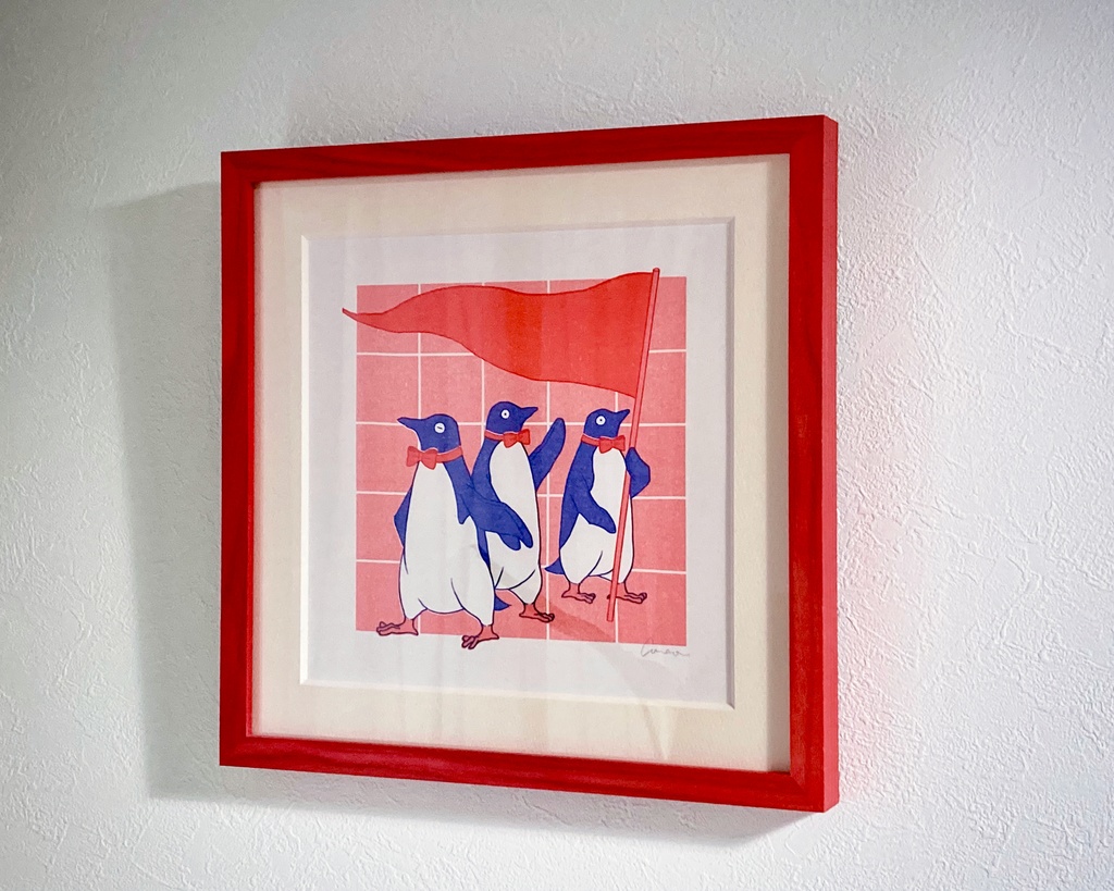 poster:行進(額装)