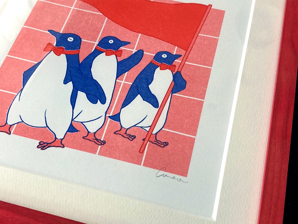 poster:行進(額装)