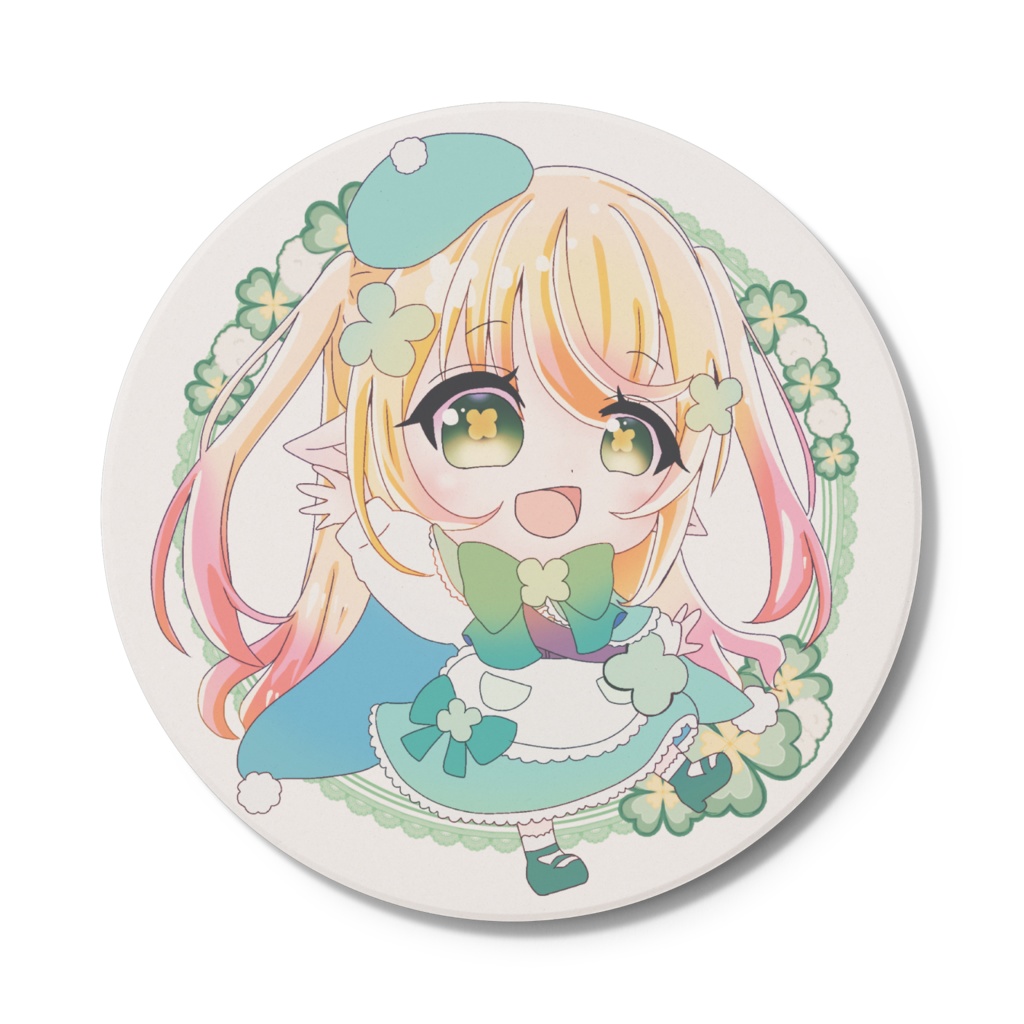 ぽぷりといっしょ!🍀まんまるコースター