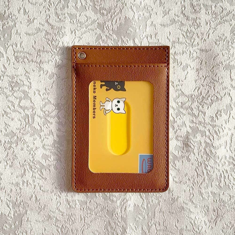 ねこみみレザー製パスケース(おにぎり)