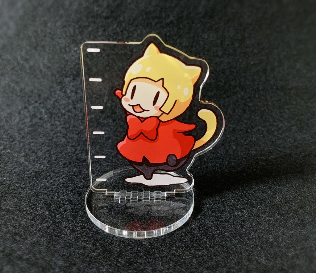 パンケーキの厚みを測れるアクスタ(赤&白)