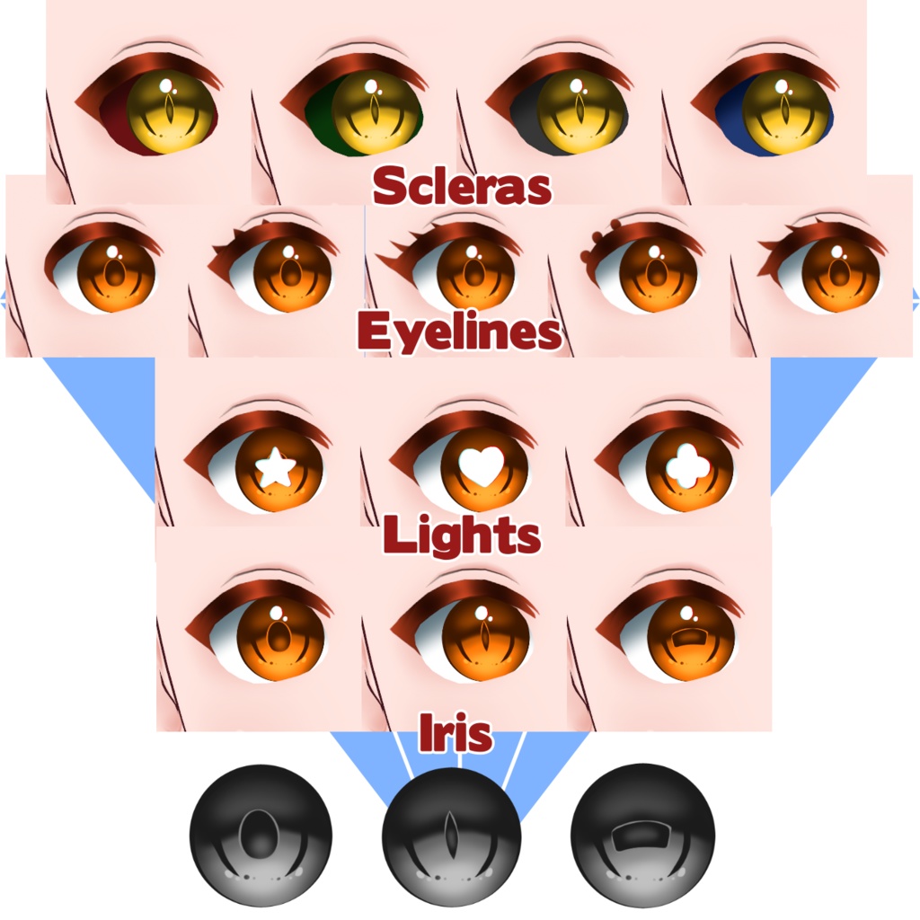 Vroid Eyes Pack Updated!!!
