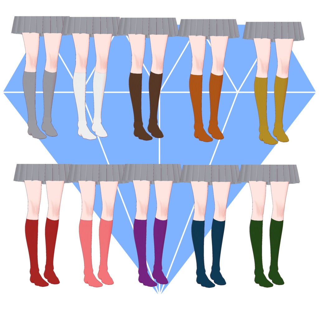 Vroid Student Socks Pack