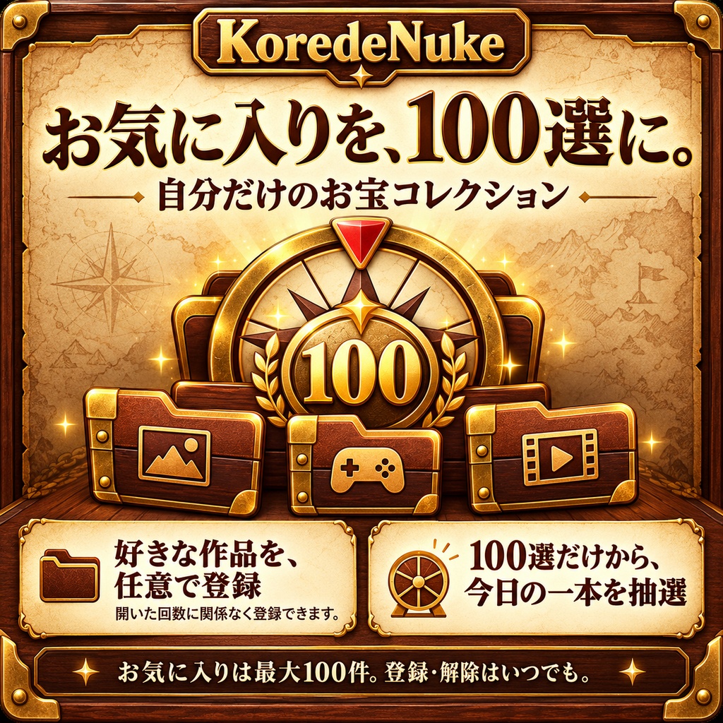 KoredeNuke|積み作品をお宝発掘!フォルダ抽選ランチャー【Windows用】