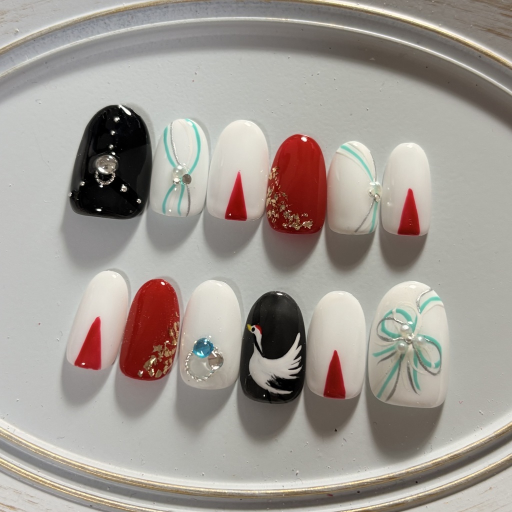 姫鶴一文字ネイルチップ