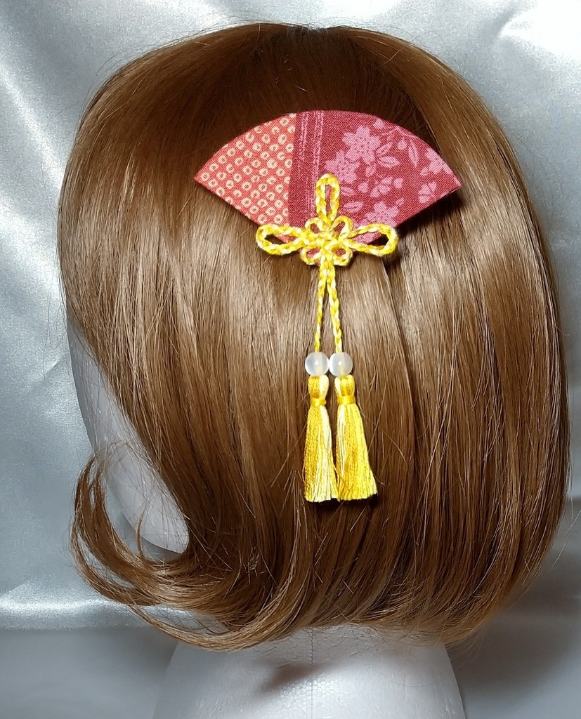 【秋色】扇形ヘアクリップ