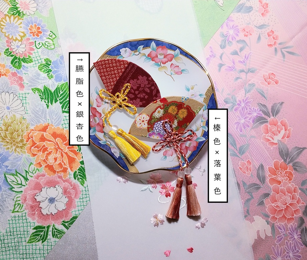 【秋色】扇形ヘアクリップ