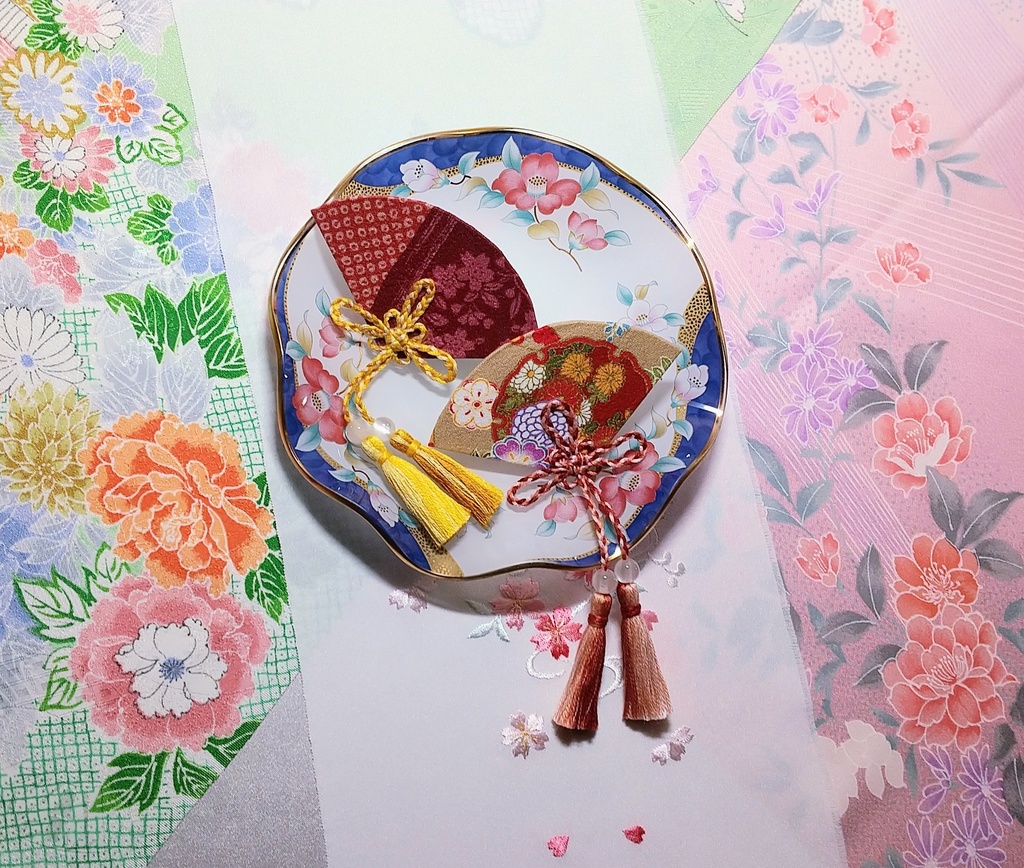 【秋色】扇形ヘアクリップ