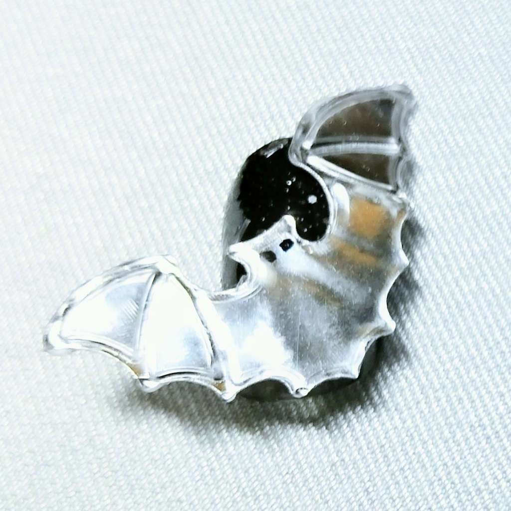 ハロウィンネイル【ダマスク柄に蝙蝠】