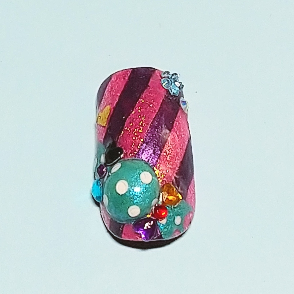 ハロウィンネイル【お化けかぼちゃと飴】