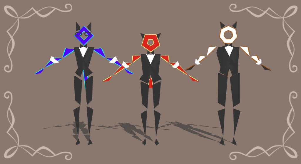 MMD用ローポリモデル・バウンサーキャット