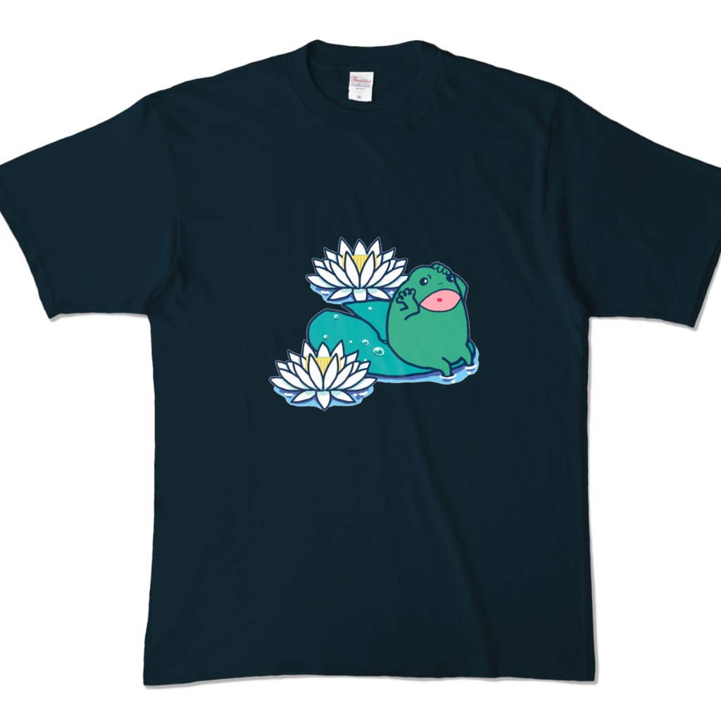 カエルと睡蓮Tシャツ