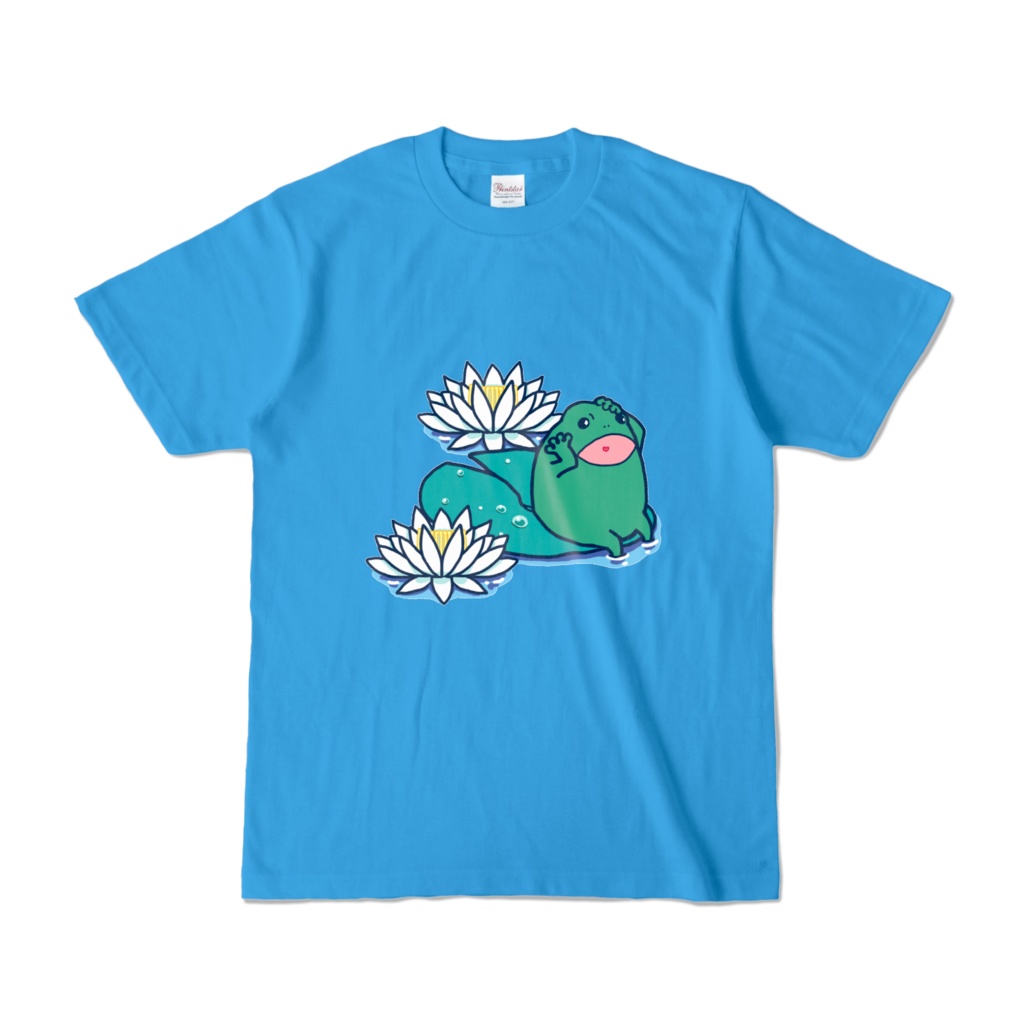 カエルと睡蓮Tシャツ