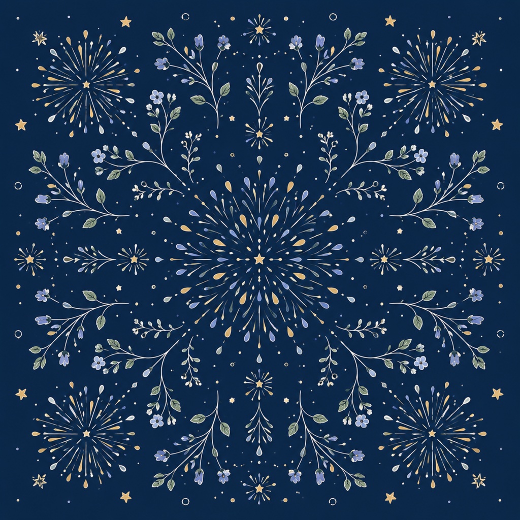 Nordic Summer Kaleidoscope Paper set Vol.1/北欧風デジタルペーパー7枚セット 夏 Vol.1