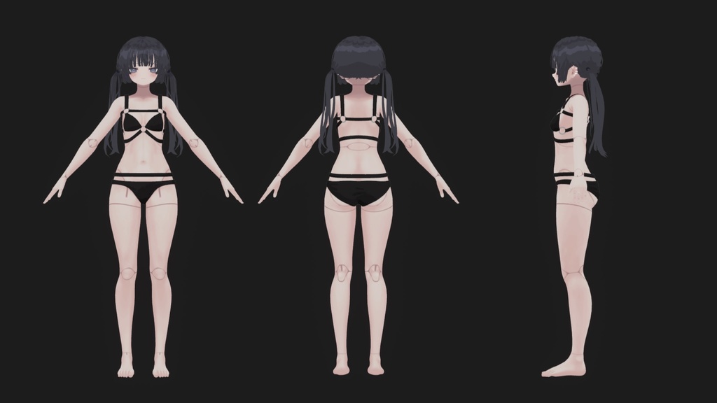 【まるぼでぃ対応】球体関節人形風テクスチャ