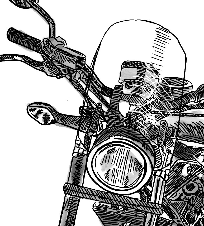 帰り道に見た他人のバイク