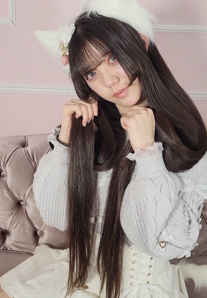 猫耳ロングヘア🤍