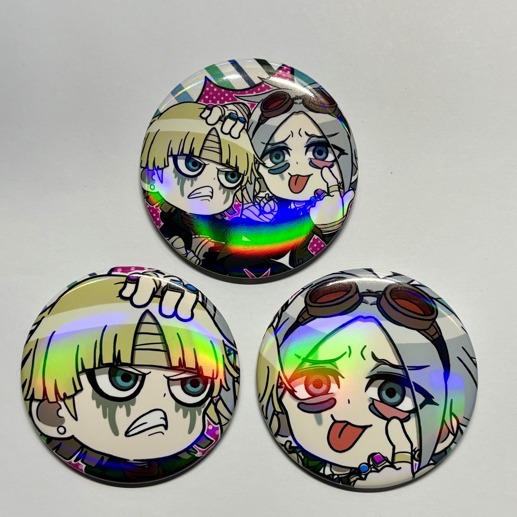 レインボーホログラム缶バッジ