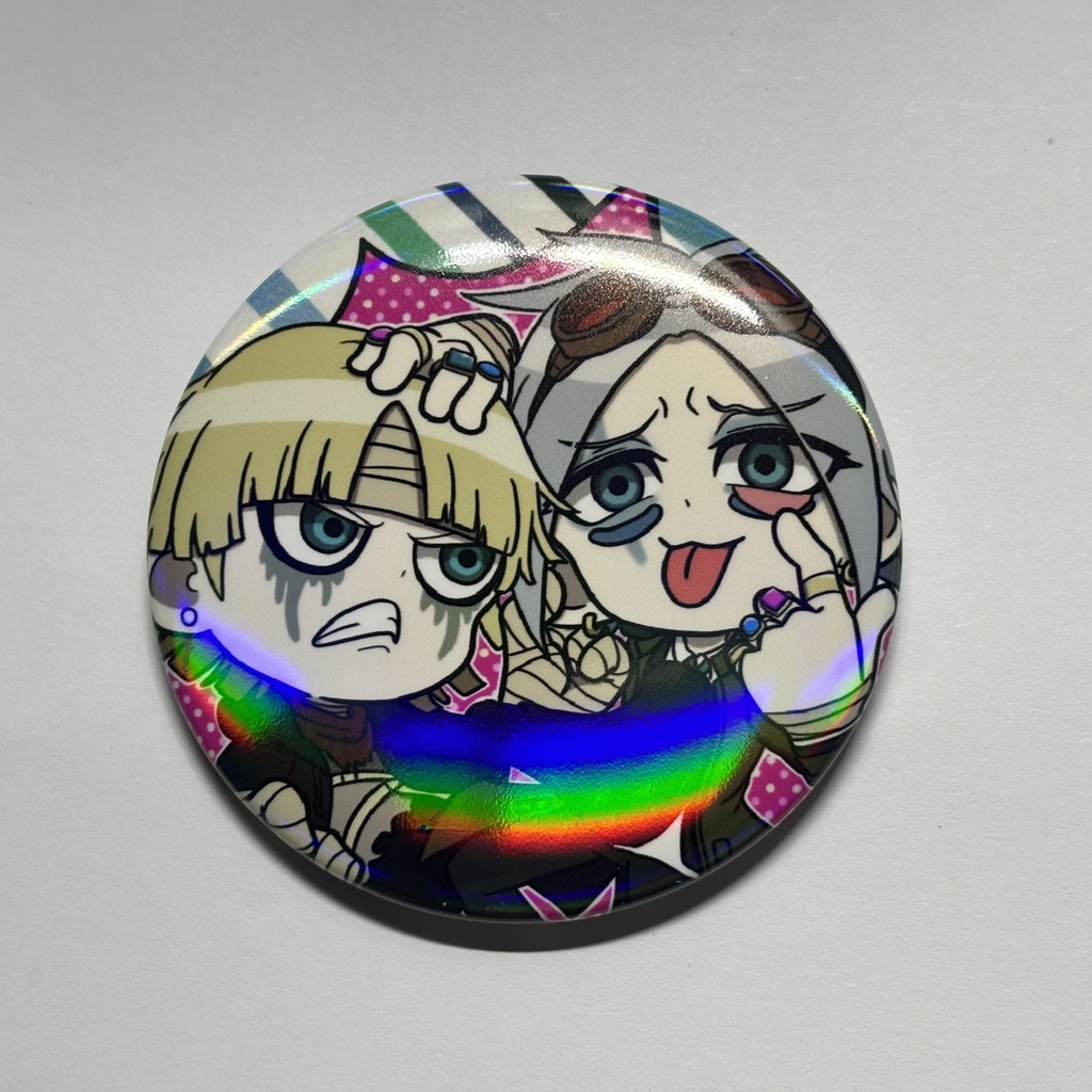 レインボーホログラム缶バッジ