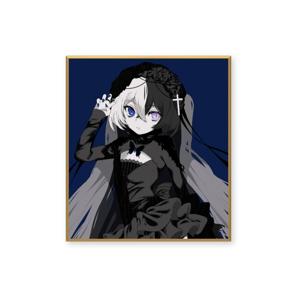 ミニ色紙(モノクロ)