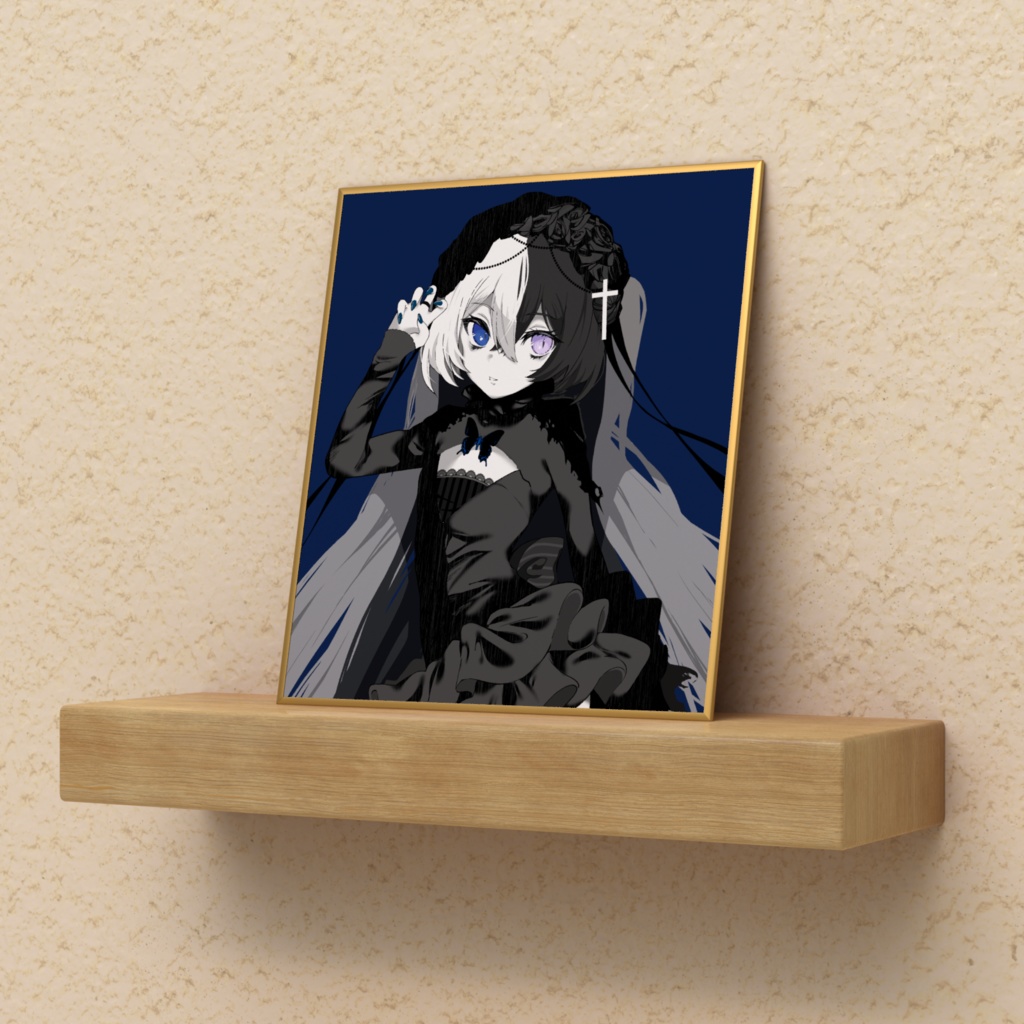 ミニ色紙(モノクロ)