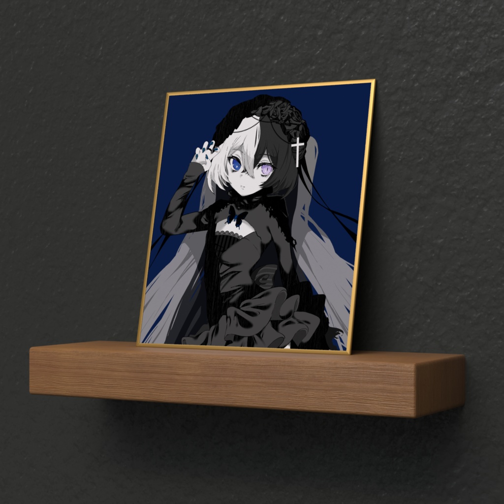 ミニ色紙(モノクロ)