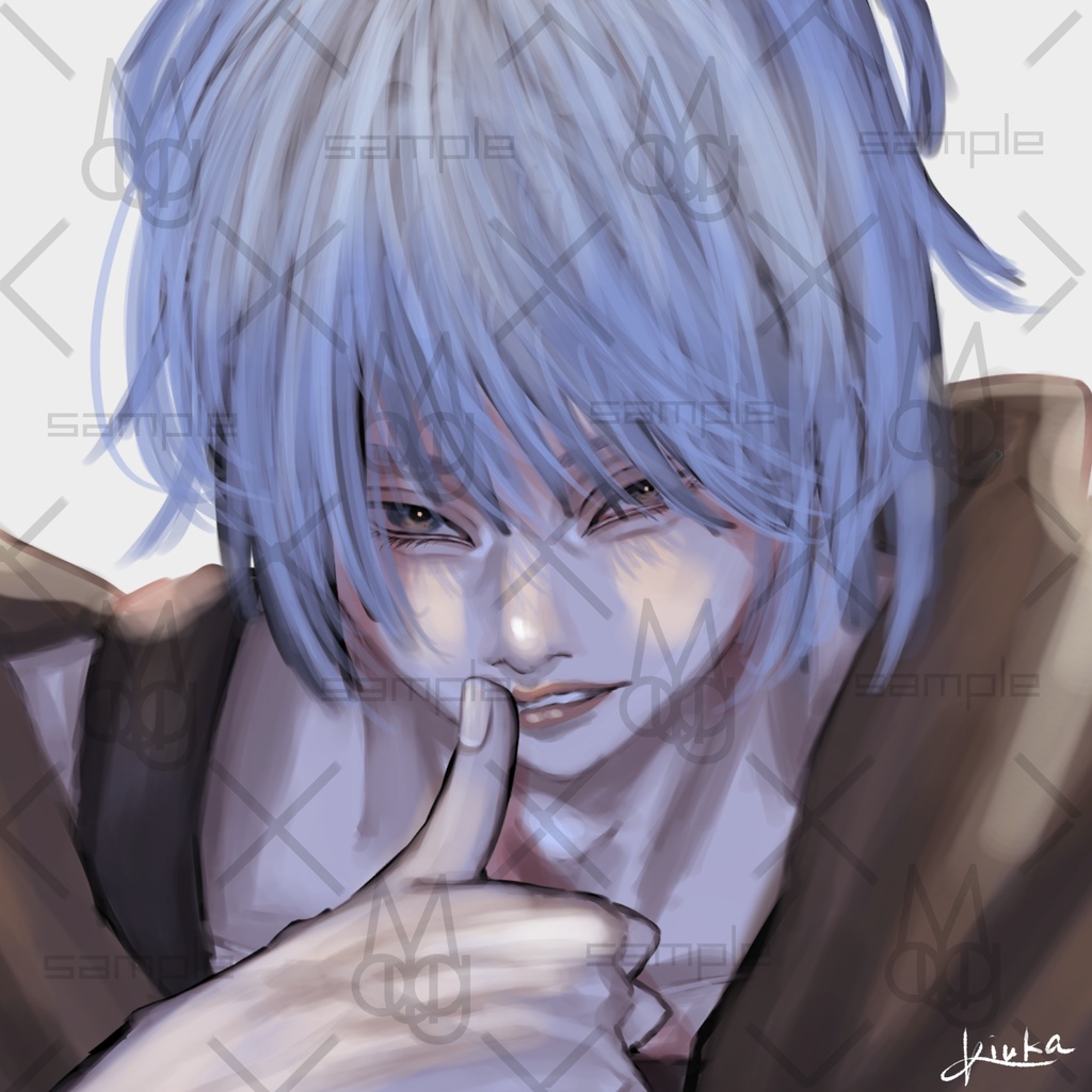 アイコン 青髪