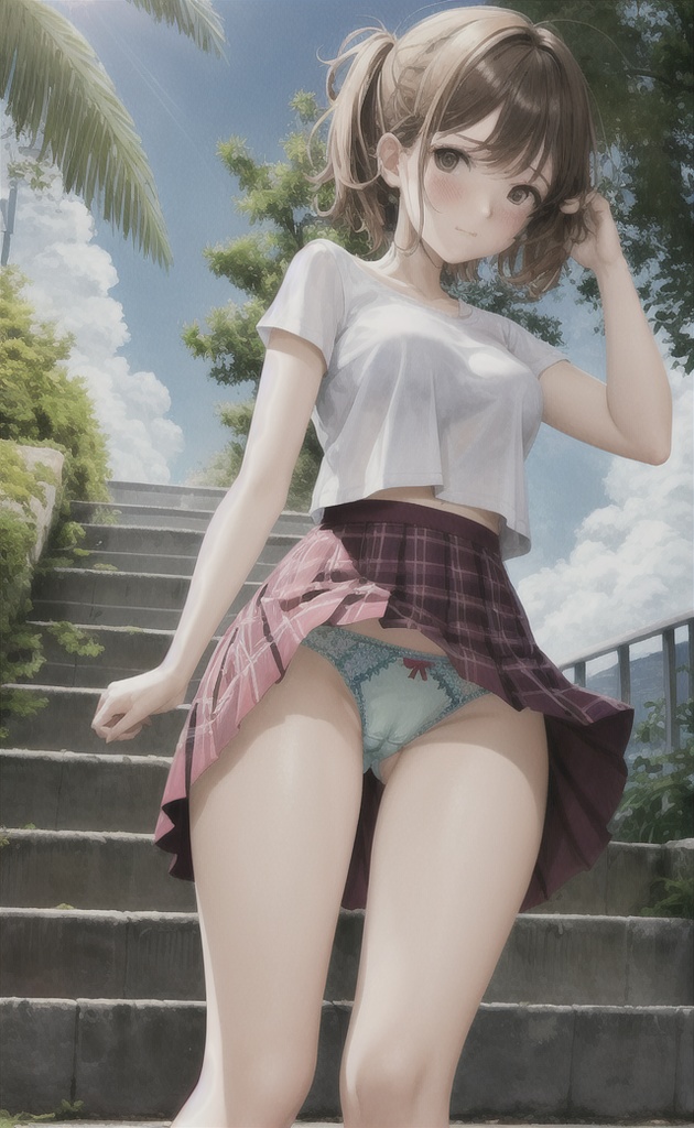 階段パンチラまとめ