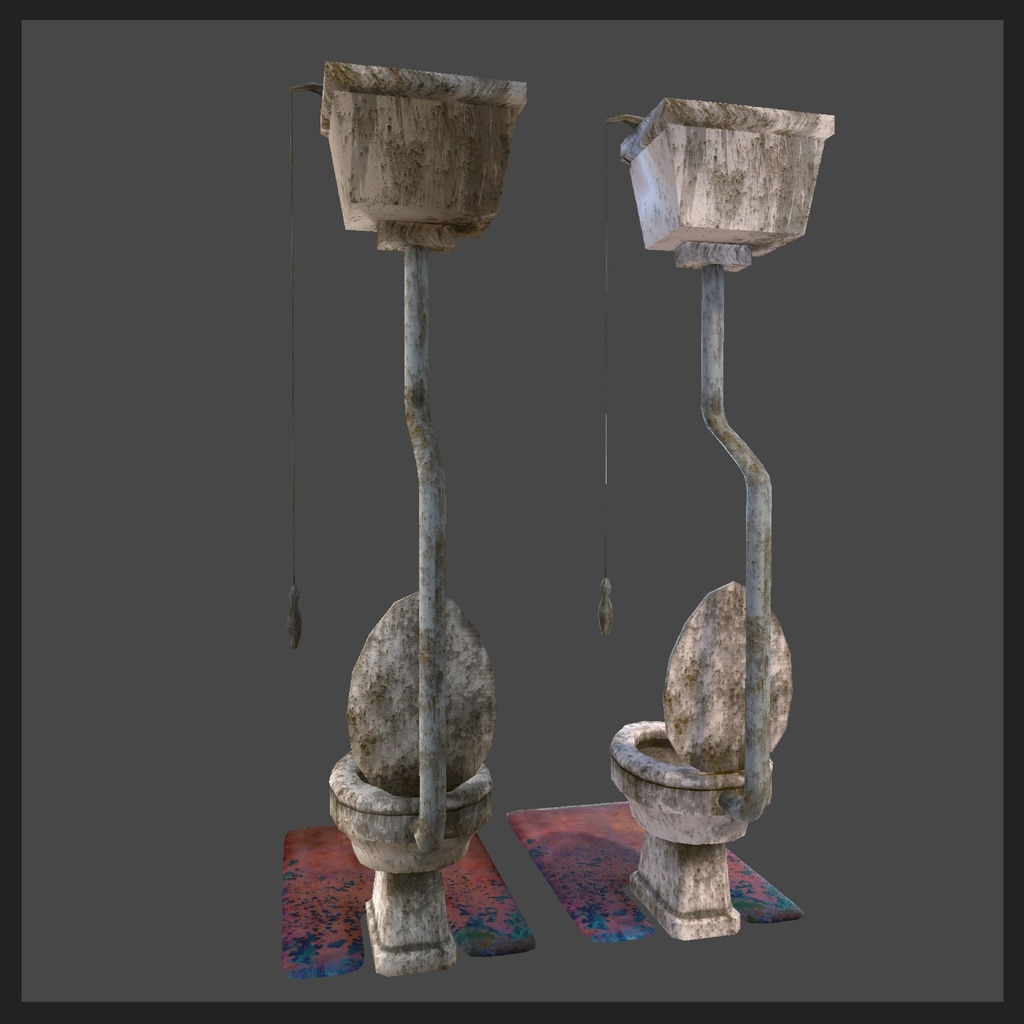 廃墟にある汚いトイレ / 1880s Ruined Toilet