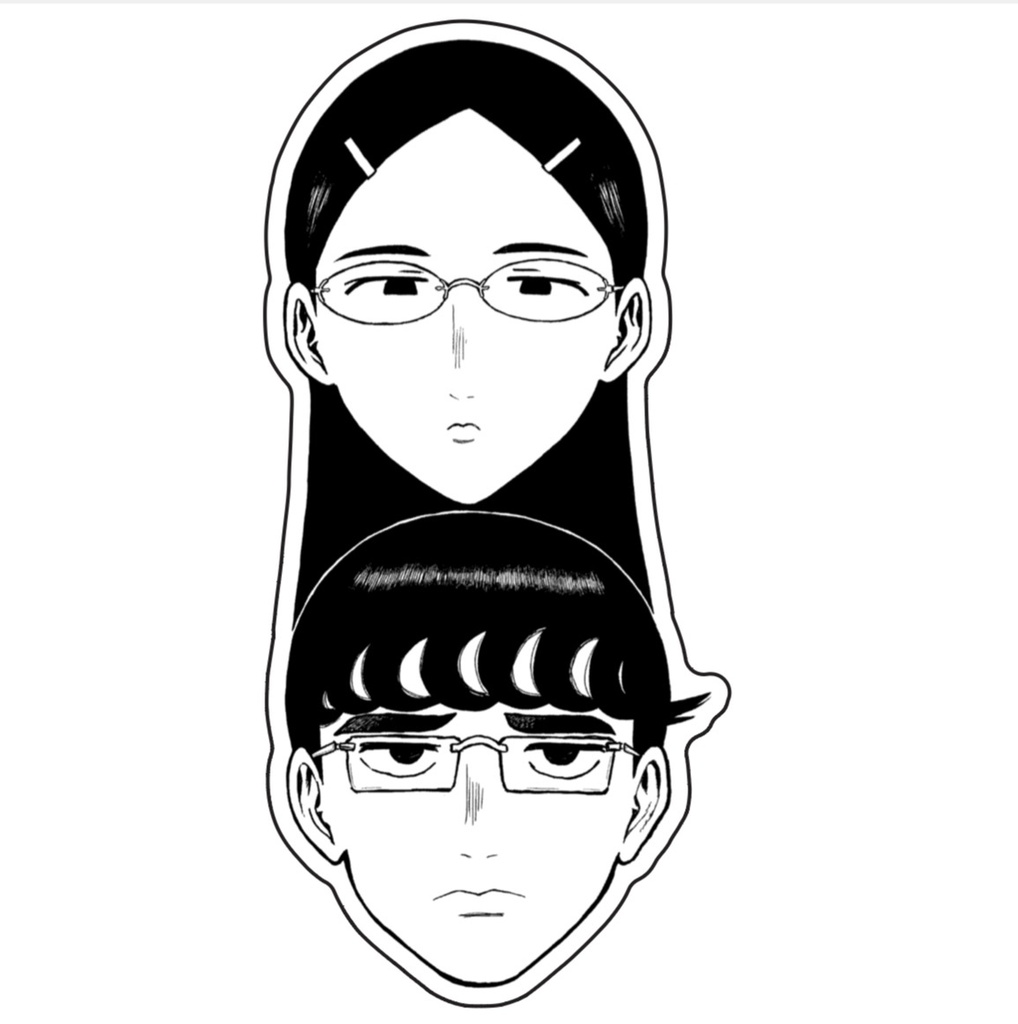 白山と三田さんステッカーB