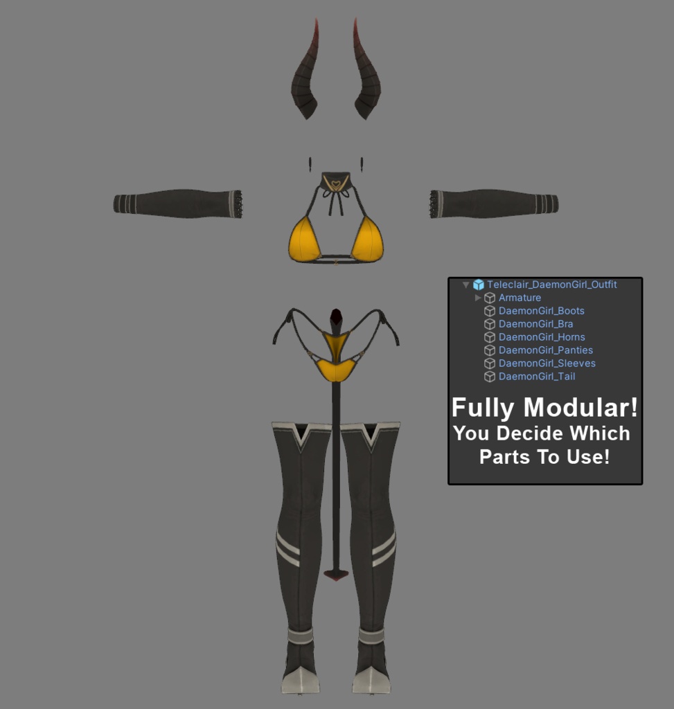 【テレクレア用衣装】Teleclair Daemon Girl Outfit