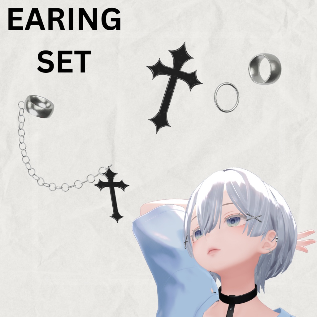 Gothic Cross Earring Set | ゴシッククロスイヤリングセット