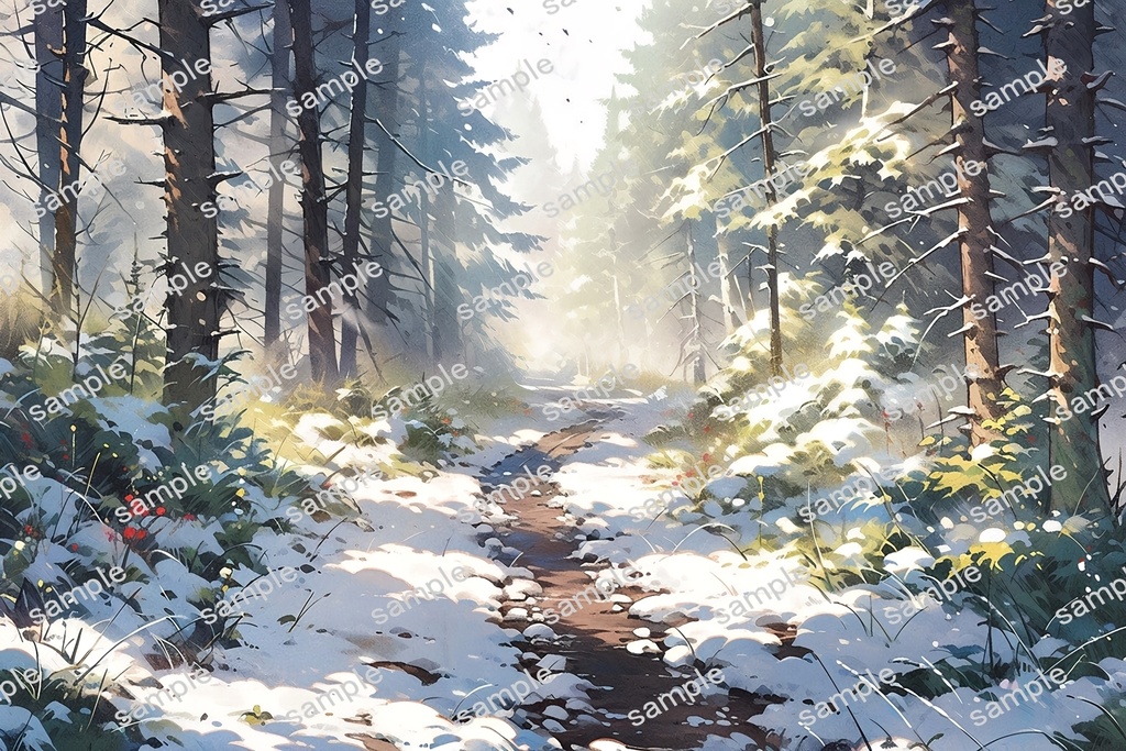 【背景素材】セット販売&単品販売「森林」全3種類【雨・嵐・雪】