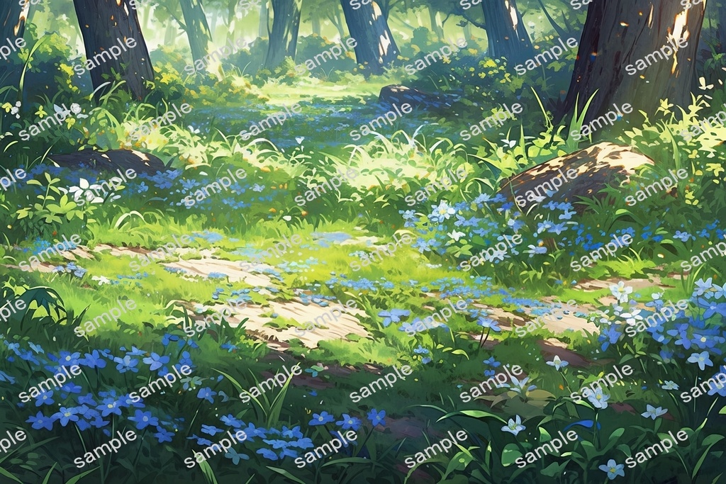 【背景素材】セット販売&単品販売「森林」全3種類【空・地面・洞窟】