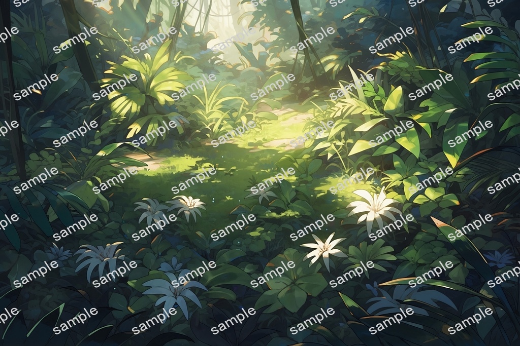 【背景素材】セット販売&単品販売「密林」全3種類【空・地面・洞窟】