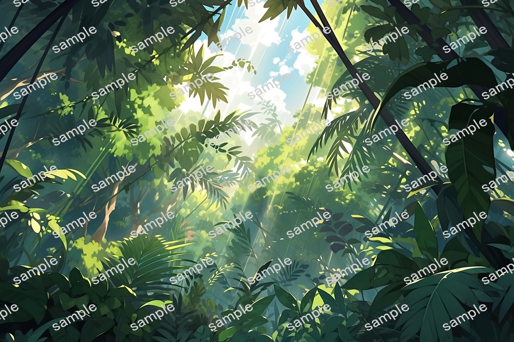 【背景素材】セット販売&単品販売「密林」全3種類【空・地面・洞窟】