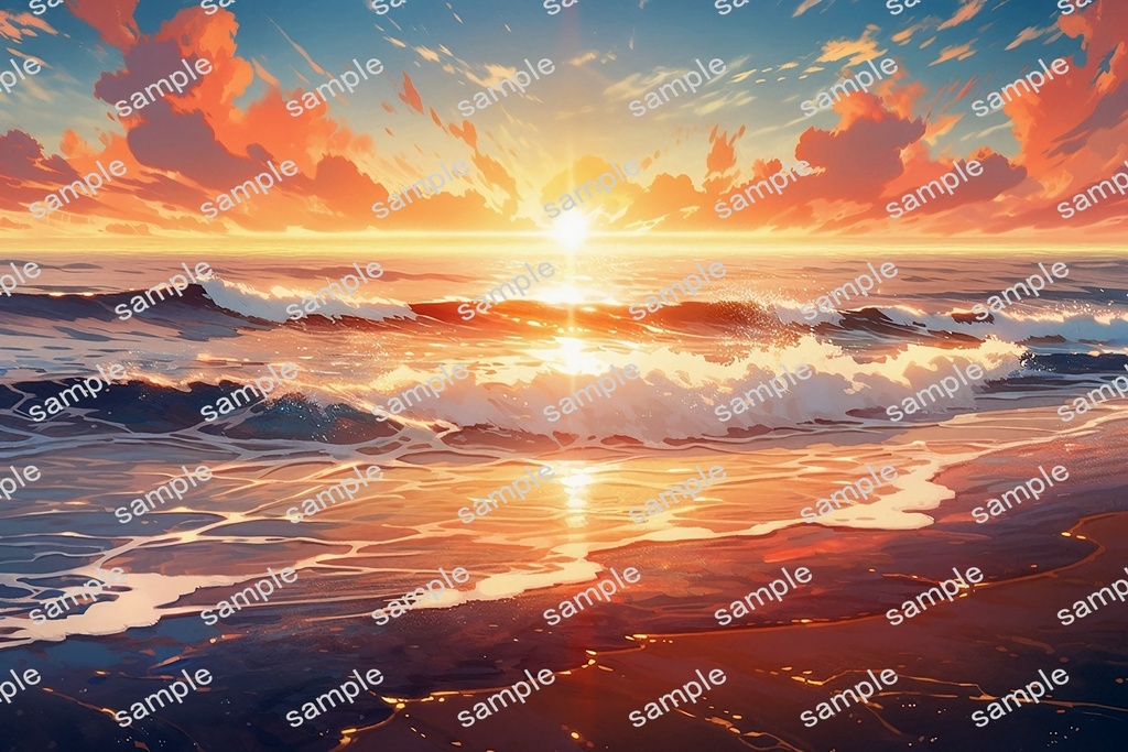 【背景素材】セット販売&単品販売「海岸」全3種類【地面・朝日・洞窟】