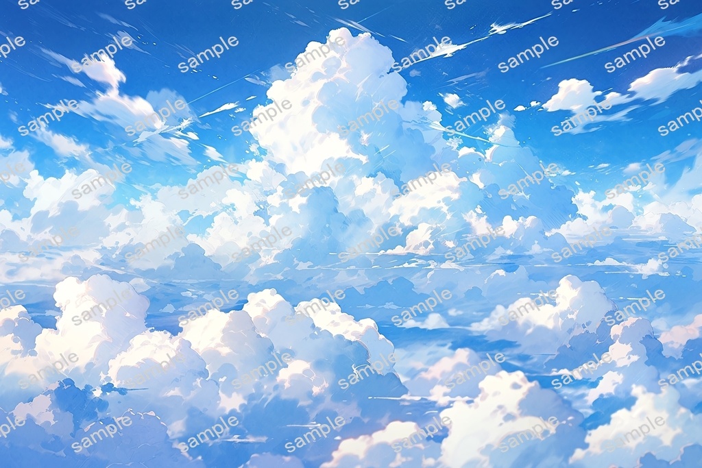 【背景素材】セット販売&単品販売「空模様」全3種類【昼間・夜中・夕方】
