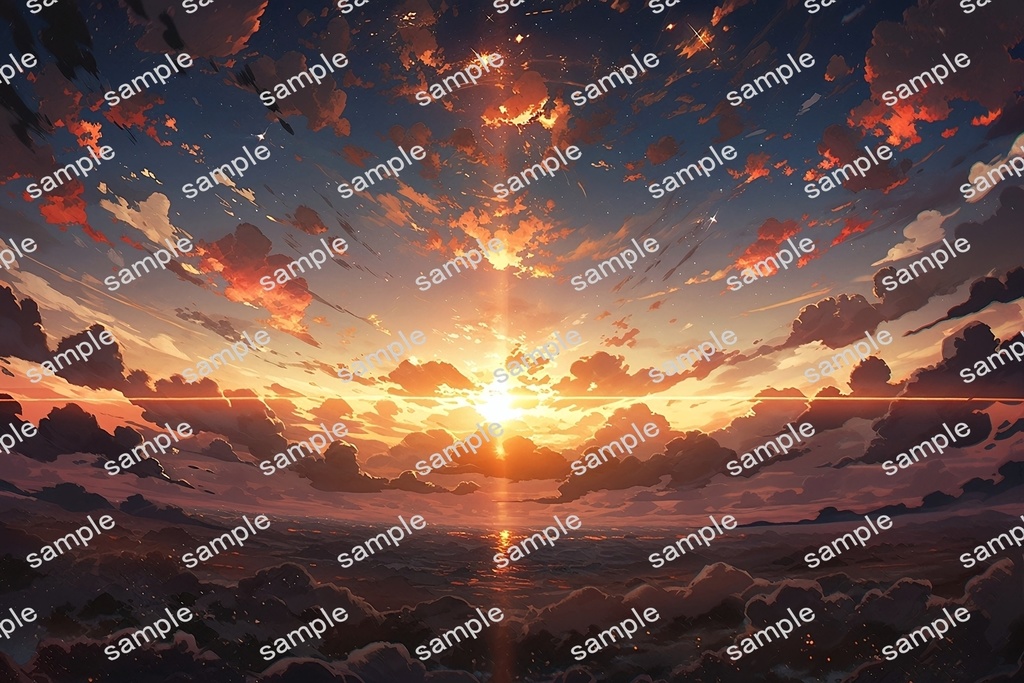 【背景素材】セット販売&単品販売「空模様」全3種類【昼間・夜中・夕方】